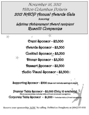 Awards Sponsor Opportunities 2012